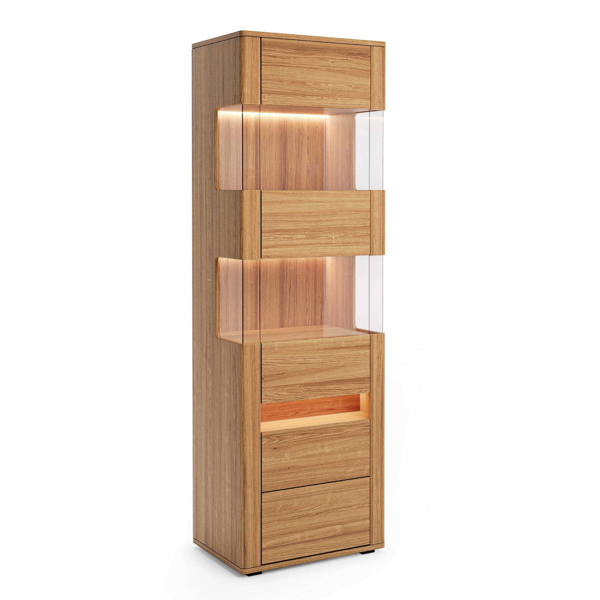 Witryna dębowa Loft 1