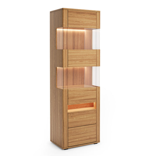 Witryna dębowa Loft 1