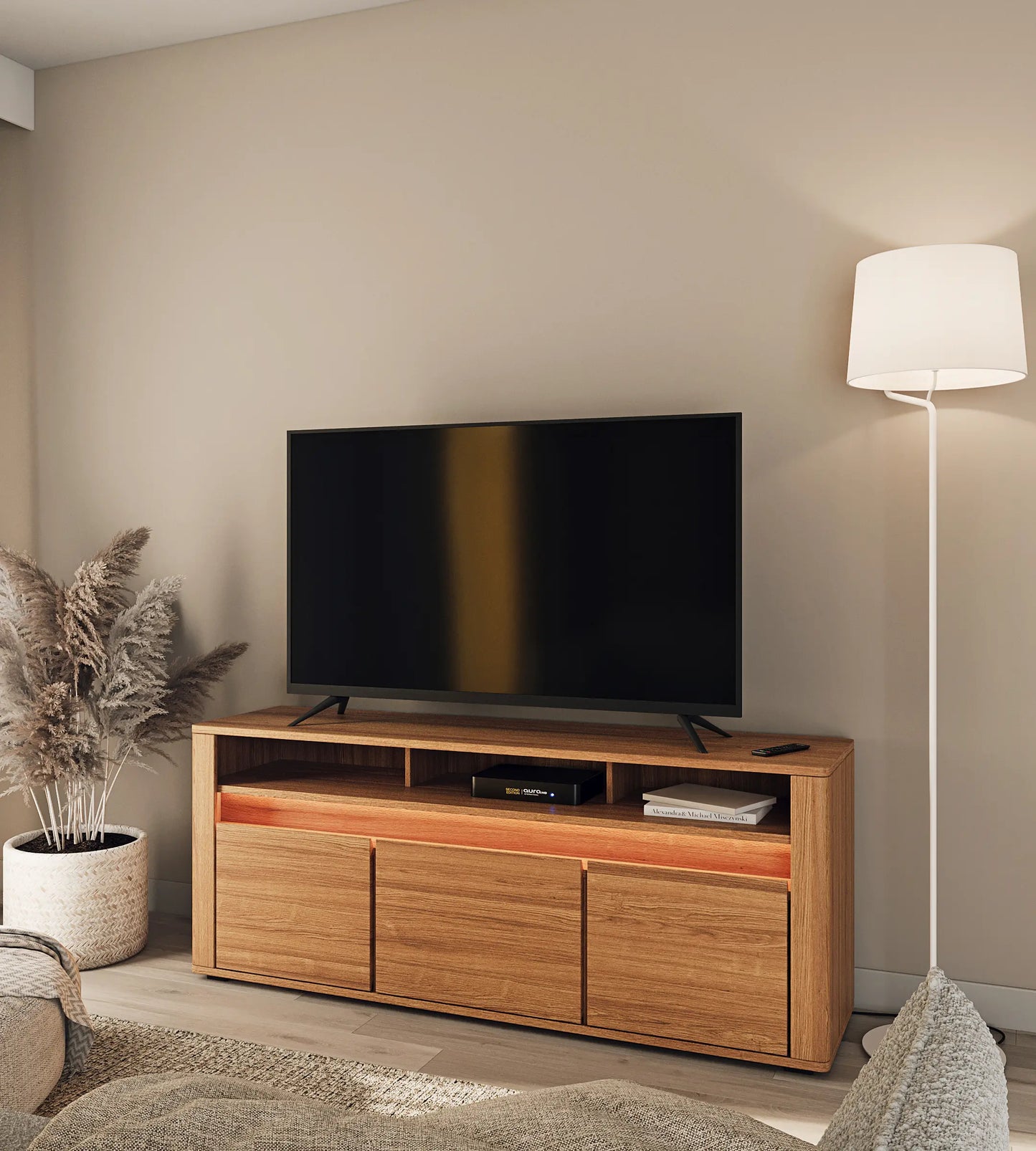 Szafka RTV dębowa Loft 5