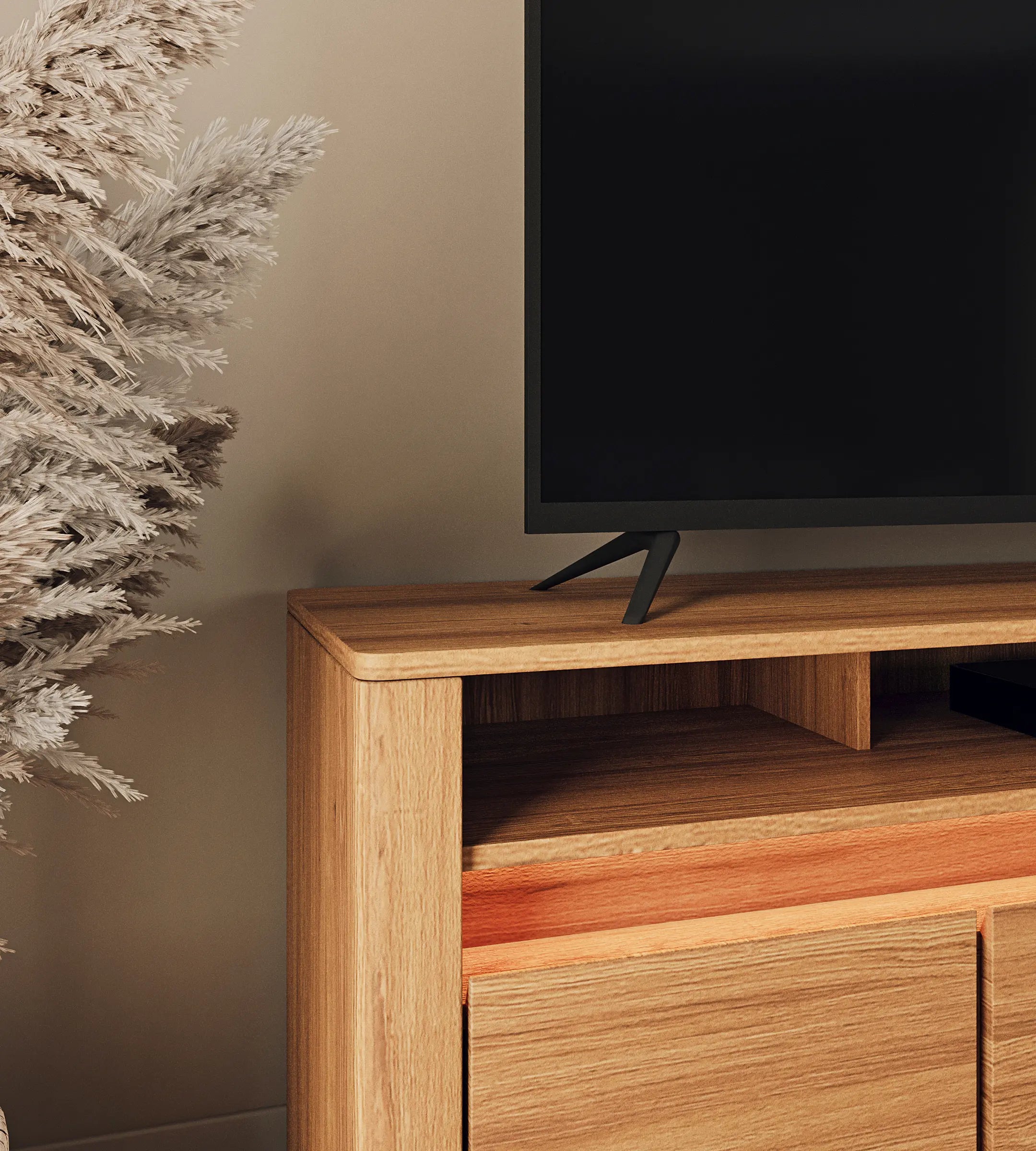 Szafka RTV dębowa Loft 5