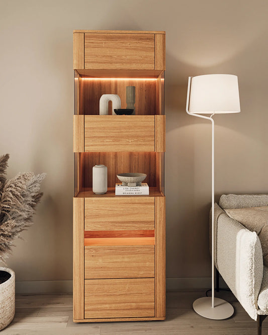 Witryna dębowa Loft 1