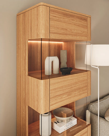 Witryna dębowa Loft 1