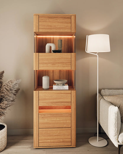 Witryna dębowa Loft 1